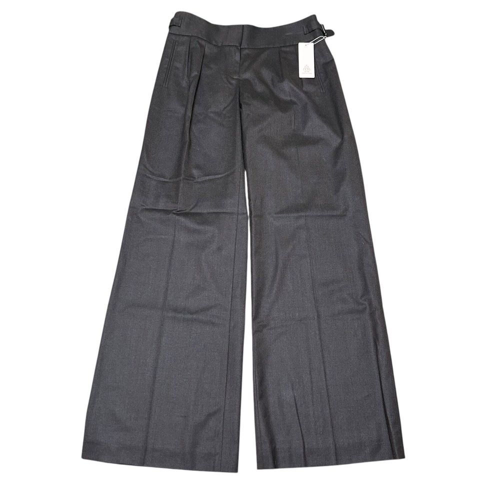 NEW Rebecca Taylor Chocolate Slouchy Wide Leg‎ Pants $295 MSRP Wool Blend Size 4